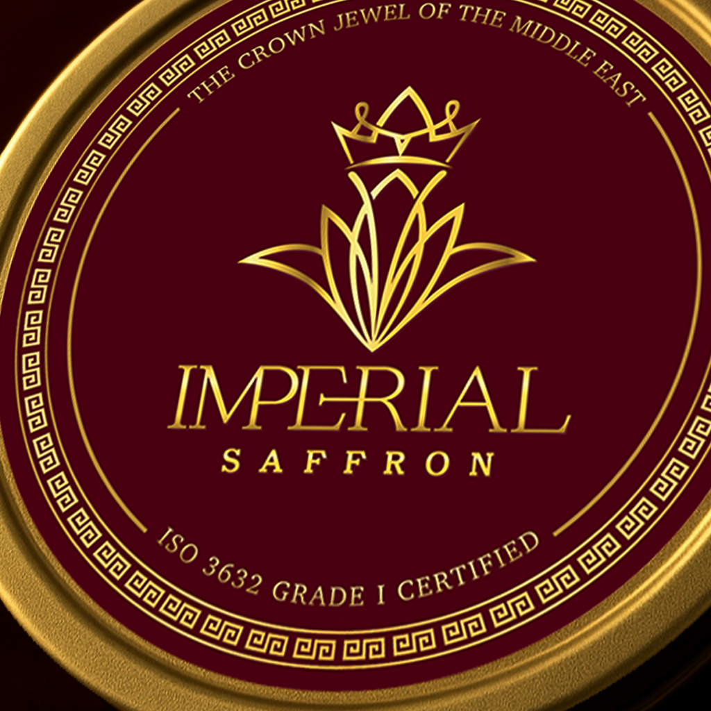 Imperial Saffron gift set contents laid out with tin, key and saffron